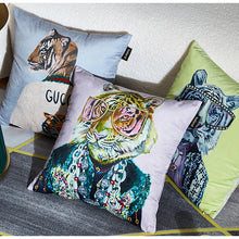 Load image into Gallery viewer, Cushion cover Cool Animals - velvet fabric