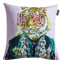 Load image into Gallery viewer, Cushion cover Cool Animals - velvet fabric