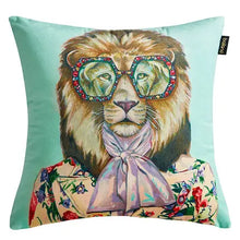 Load image into Gallery viewer, Cushion cover Cool Animals - velvet fabric