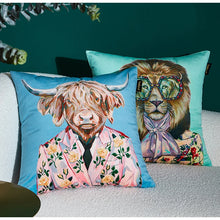 Load image into Gallery viewer, Cushion cover Cool Animals - velvet fabric