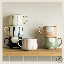 Load image into Gallery viewer, Exclusive Mugs stripes and dots - ceramic & porcelain