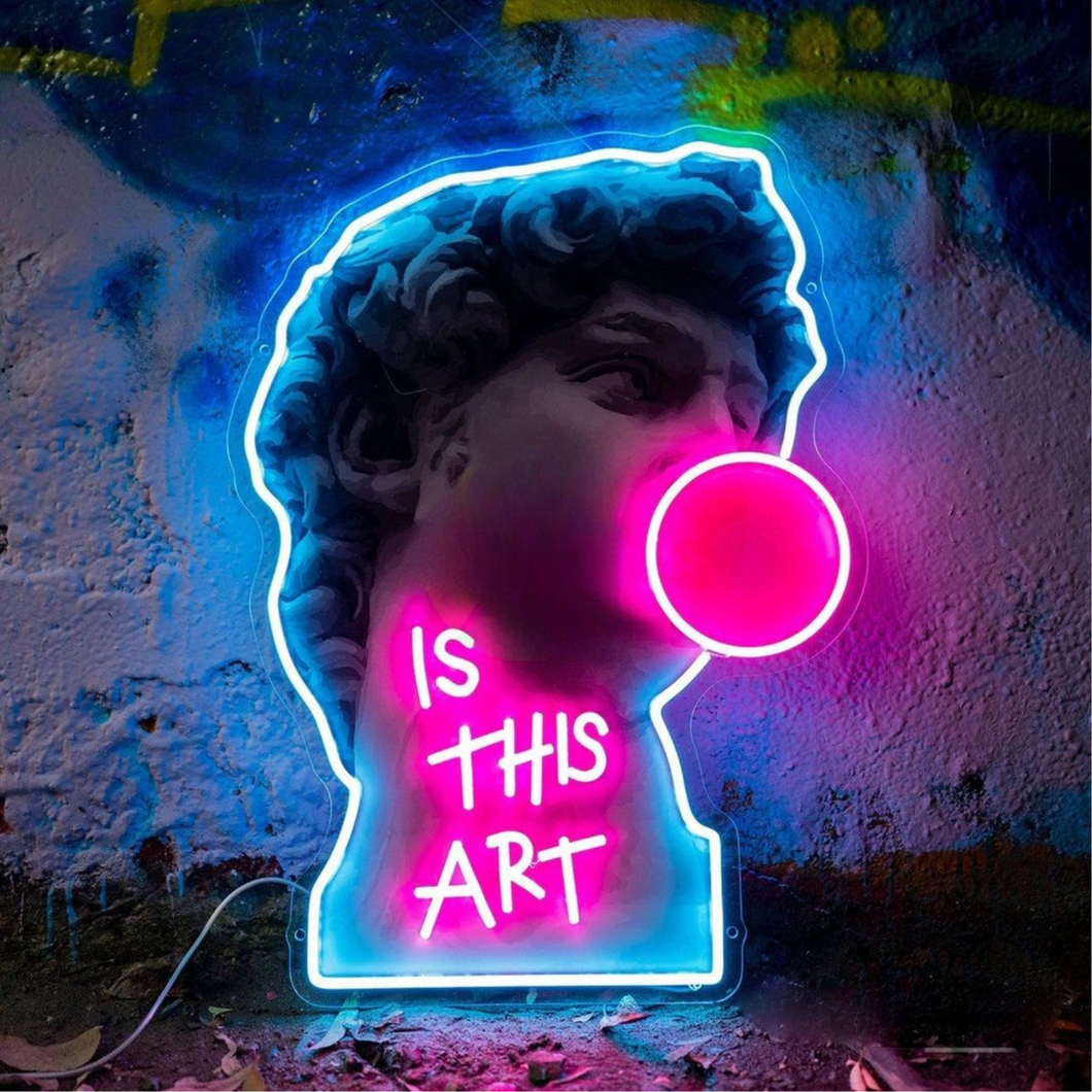 Contemporary David Neon Lights - Is This Art