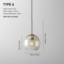 Load image into Gallery viewer, Amber Glass Pendant - 04 models
