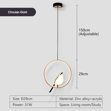 Load image into Gallery viewer, Rotatable Bird Pendant - 02 options
