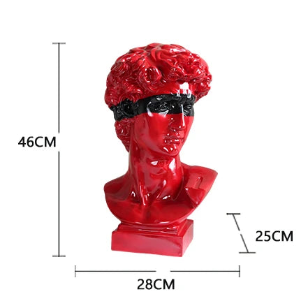 Red European sculptures - contemporary style