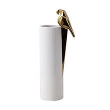 Load image into Gallery viewer, Geometric Bird ceramic Vase

