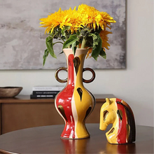 Load image into Gallery viewer, Luxury Ceramic Vase and Horse Statue
