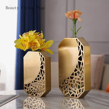 Load image into Gallery viewer, Luxury Golden Flower Vase - 02 sizes
