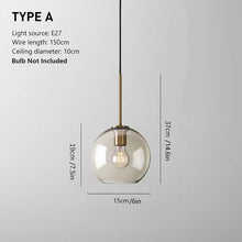 Load image into Gallery viewer, Amber Glass Pendant - 04 models
