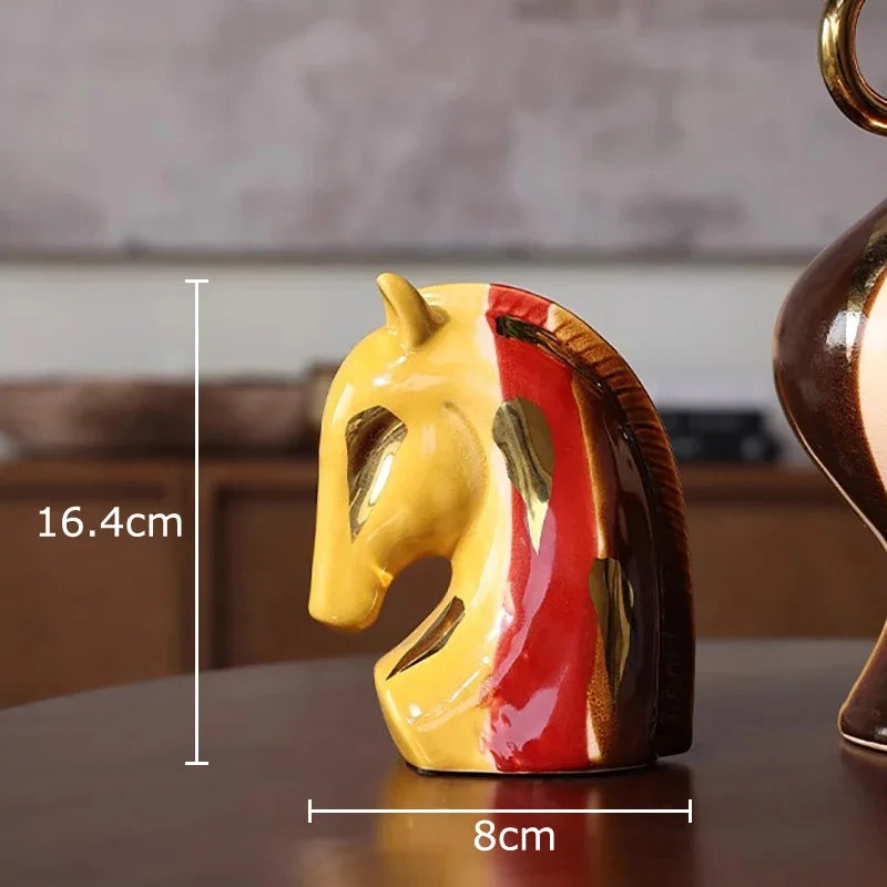 Luxury Ceramic Vase and Horse Statue