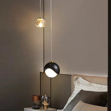 Load image into Gallery viewer, Equilibrium Double Pendant - Crystal &amp; Metal
