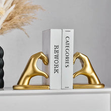 Load image into Gallery viewer, Bookends for Shelves Heart Hands
