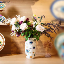 Load image into Gallery viewer, Mystical Eye Ceramic Vase - 25cmx13cm

