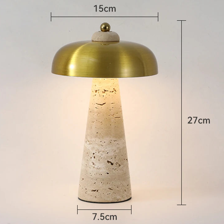 Rechargeable Travertine Desk Lamp - 03 colors