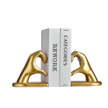 Load image into Gallery viewer, Bookends for Shelves Heart Hands
