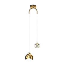 Load image into Gallery viewer, Equilibrium Double Pendant - Crystal &amp; Metal
