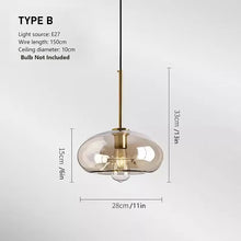 Load image into Gallery viewer, Amber Glass Pendant - 04 models
