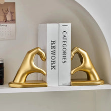 Load image into Gallery viewer, Bookends for Shelves Heart Hands
