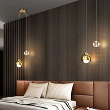Load image into Gallery viewer, Equilibrium Double Pendant - Crystal &amp; Metal
