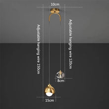 Load image into Gallery viewer, Equilibrium Double Pendant - Crystal &amp; Metal

