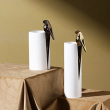 Load image into Gallery viewer, Geometric Bird ceramic Vase
