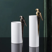 Load image into Gallery viewer, Geometric Bird ceramic Vase
