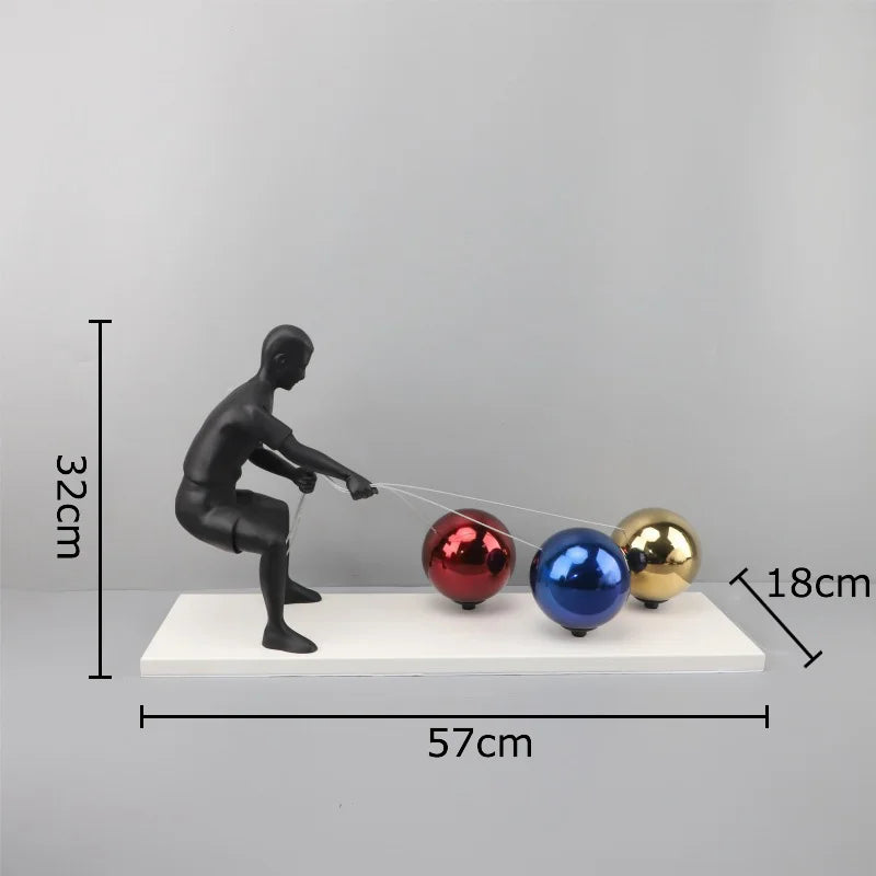 Pulling Balls - 57cmx32cm