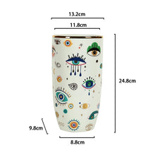 Load image into Gallery viewer, Mystical Eye Ceramic Vase - 25cmx13cm
