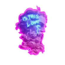 Load image into Gallery viewer, Contemporary Greek God Neon Lights - Is This Love
