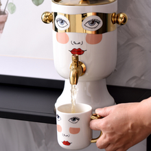 Load image into Gallery viewer, Beauty ceramic 6pcs set - 4mugs+Dispenser+Tray
