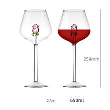 Load image into Gallery viewer, La Vie en Rose Glassess - Wine and Champagne style
