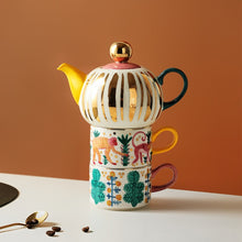Load image into Gallery viewer, Ceramic Hand Painted Ceramic Tea Set - 3pcs

