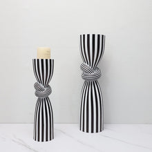 Load image into Gallery viewer, Resin candle holder Striped - modern style
