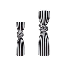 Load image into Gallery viewer, Resin candle holder Striped - modern style
