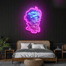 Load image into Gallery viewer, Contemporary Greek God Neon Lights - Is This Love
