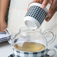 Load image into Gallery viewer, Porcelain Tea For One set - plaid print
