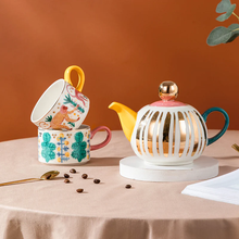 Load image into Gallery viewer, Ceramic Hand Painted Ceramic Tea Set - 3pcs

