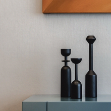 Load image into Gallery viewer, Nordic Black Wooden Candle Holders - Set 5pcs
